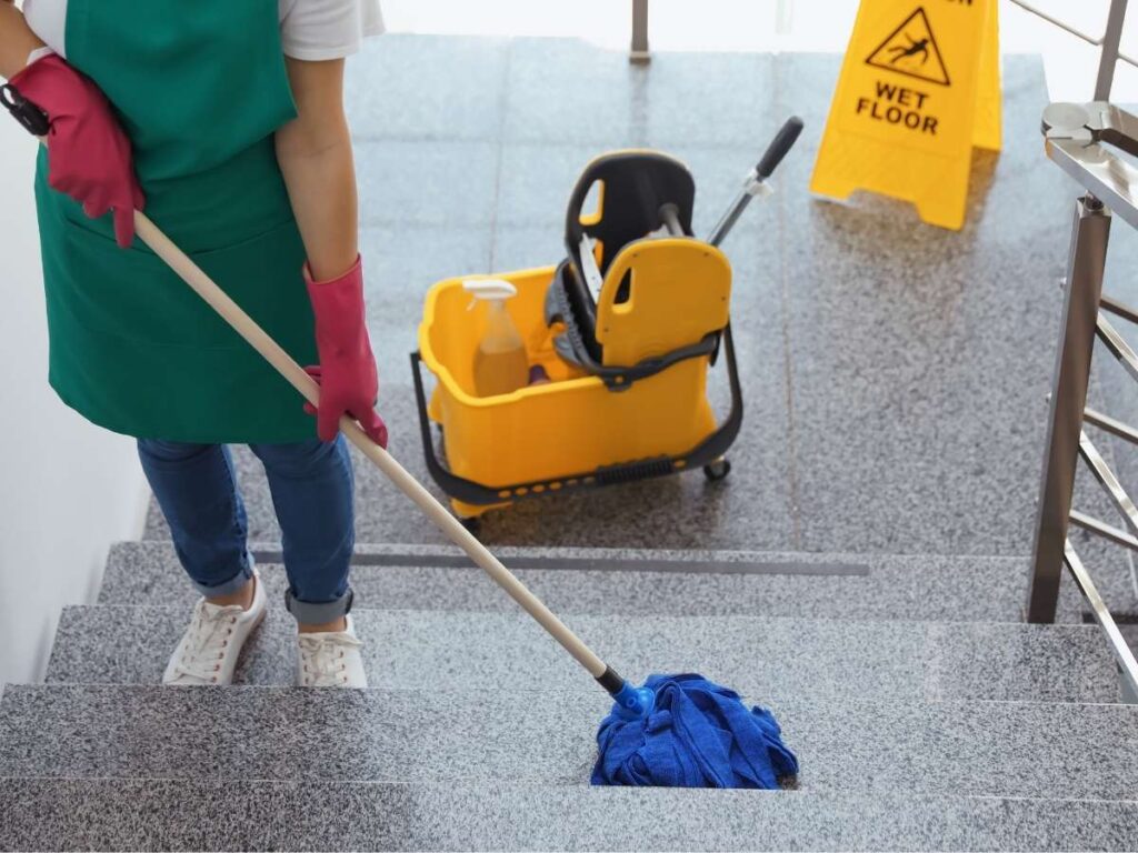 Local cleaning crew performing commercial cleaning near me in Sandy, UT