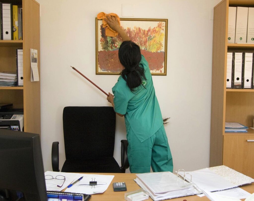 Office interior undergoing commercial cleaning in South Jordan, UT