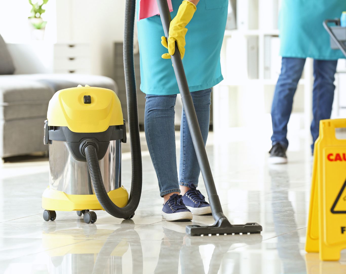 Local crew providing office cleaning near me inside a Provo, UT business