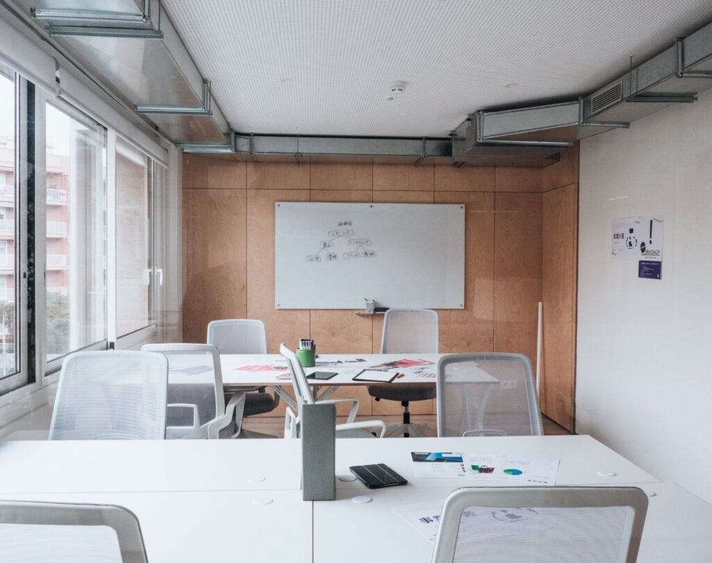 Office workspace in Eagle Mountain, UT being cleaned by a professional office cleaning team